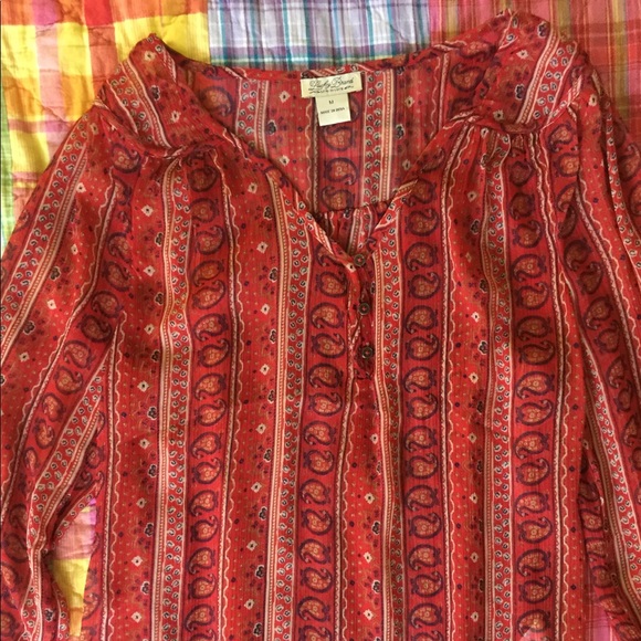 Lucky Brand Tops - Lucky Brand Red Blouse